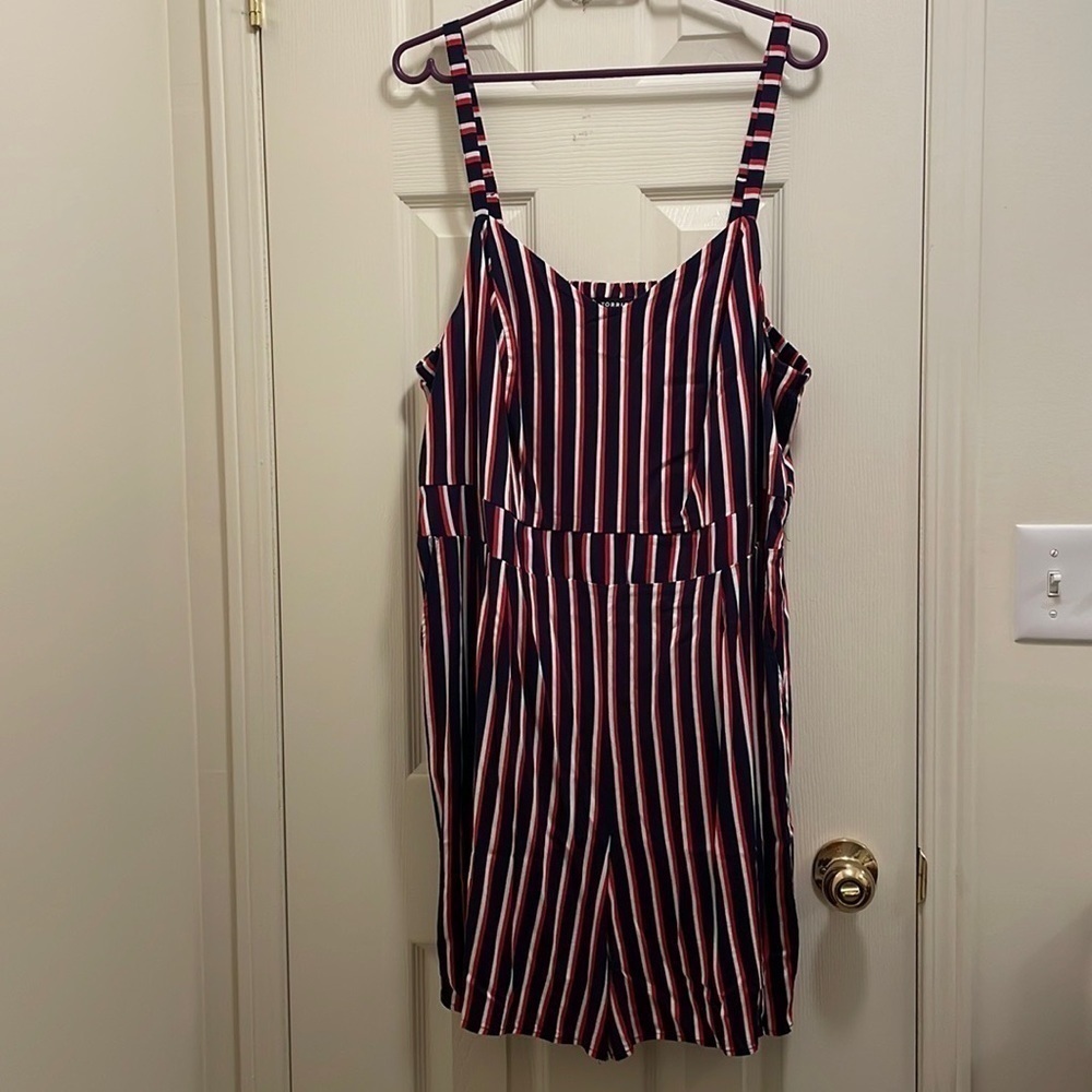 Torrid Short Striped Romper
